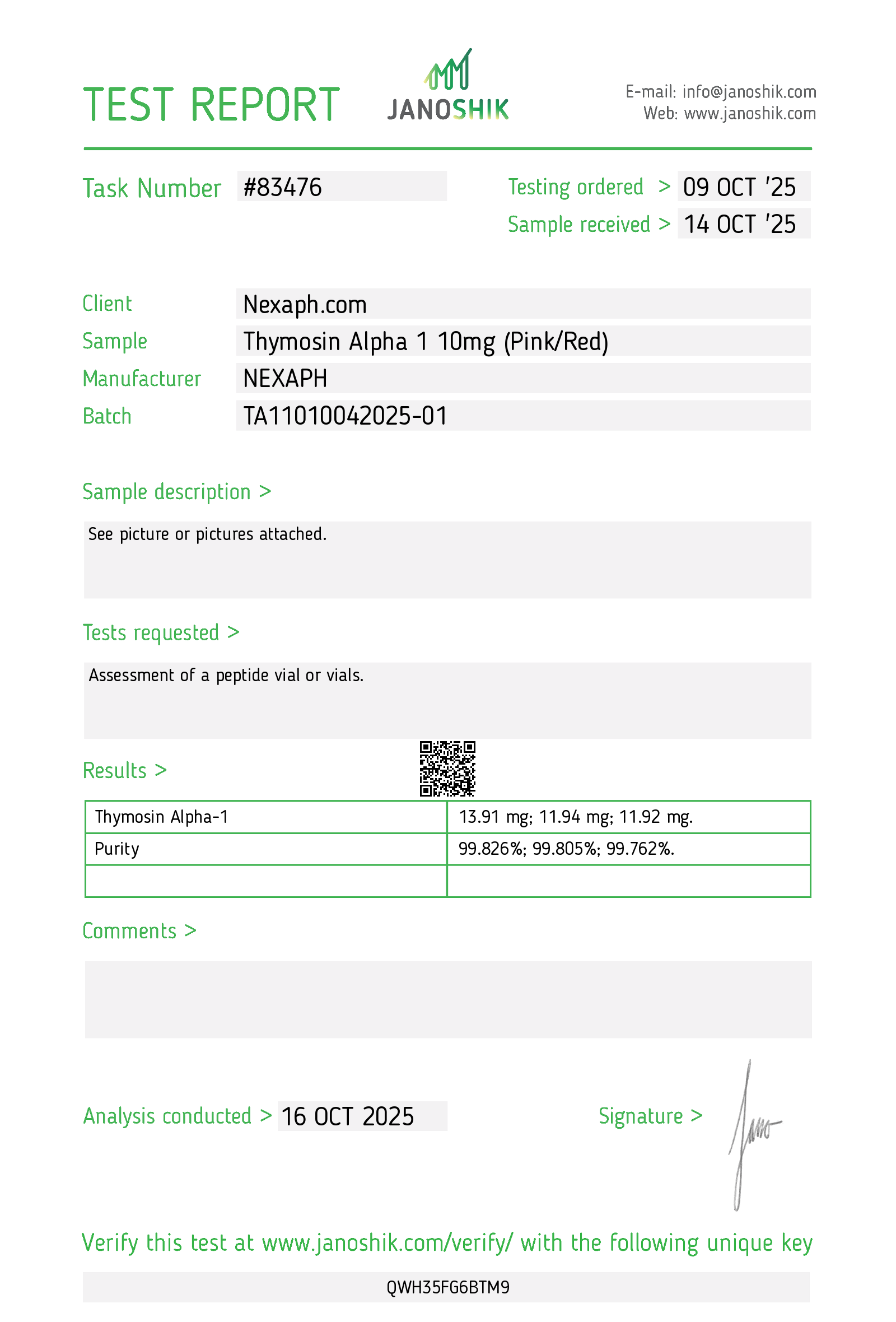 Thymosin Alpha 1 10mg (10 vials/kit) - Image 2